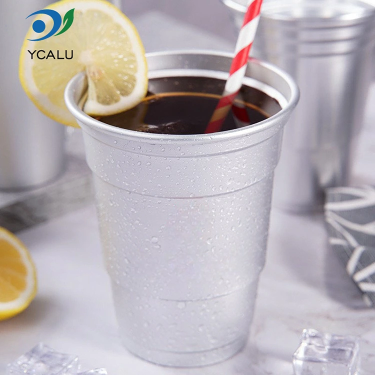 16 unssia kertakäyttöinen mukautettu alumiinifoliojuomakuppi