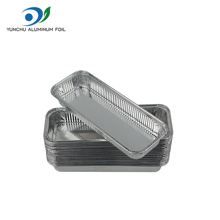 Suorakaiteen muotoinen leipä hopea alumiinifolioastia