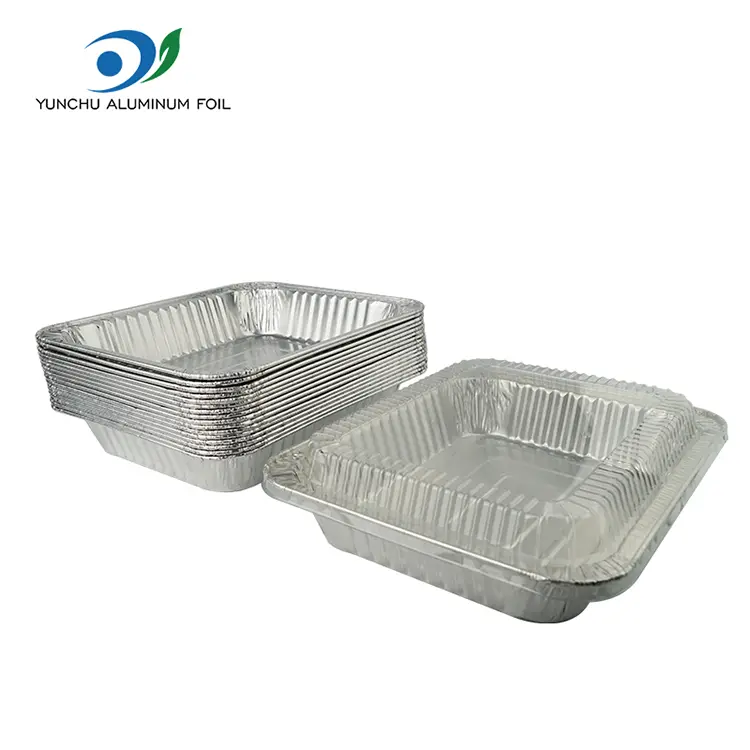 Suorakaiteen muotoinen takeaway kalkkunalevy hopea alumiinifolioastiat