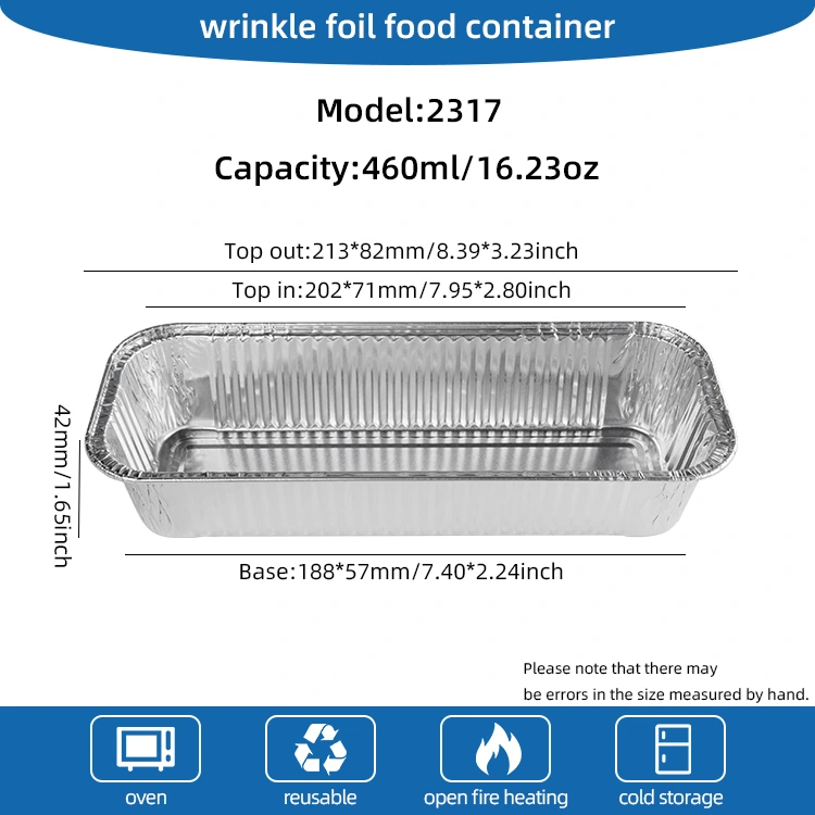 Suorakaiteen muotoiset patonit hopea -alumiinifolioastiat