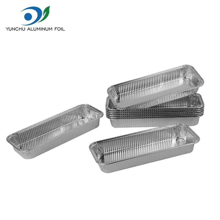 Suorakaiteen muotoinen leipä hopea alumiinifolioastia