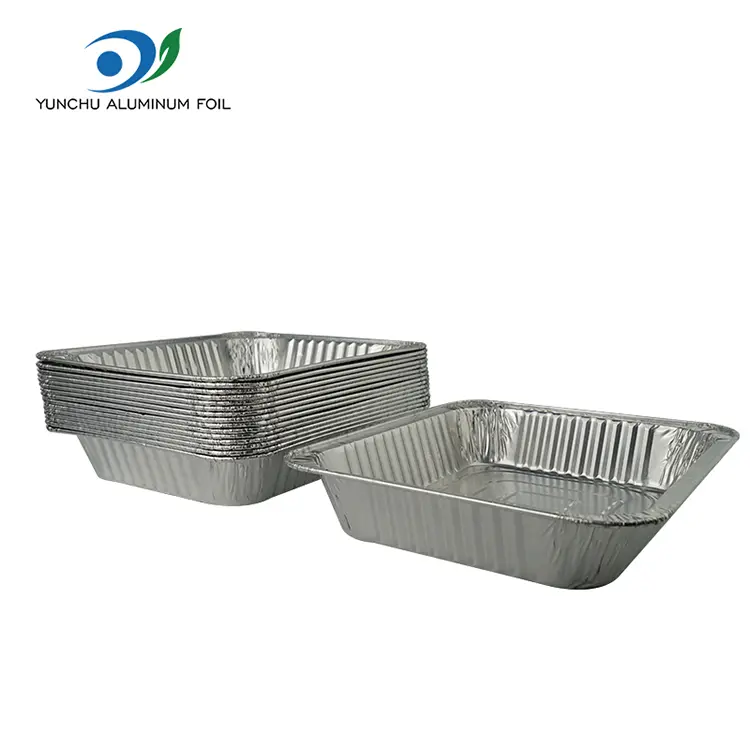 Suorakaiteen muotoinen takeaway kalkkunalevy hopea alumiinifolioastiat