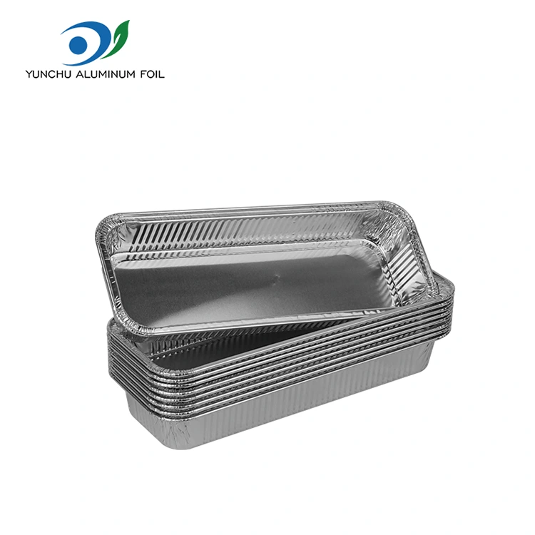 Suorakaiteen muotoinen leipä hopea alumiinifolioastia