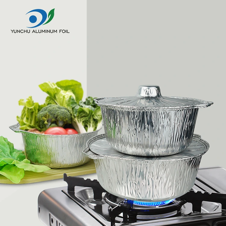 Kertakäyttöiset kuuma kattilat ja pannut hopea -alumiinifolioastiat