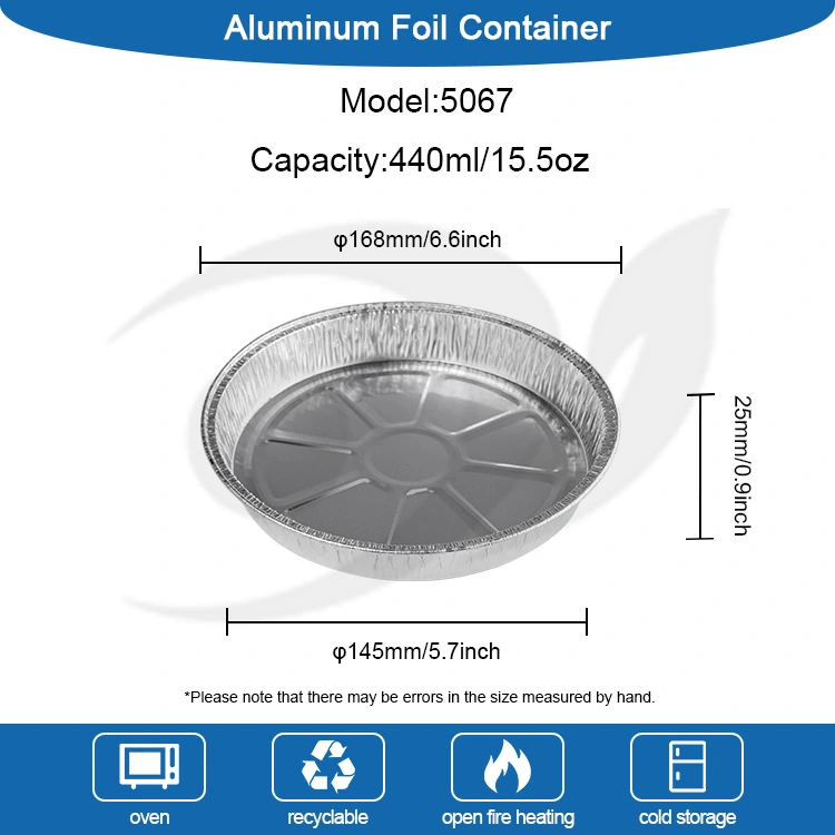 7 tuuman ryppyiset pizzapannu hopea -alumiinifolioastiat