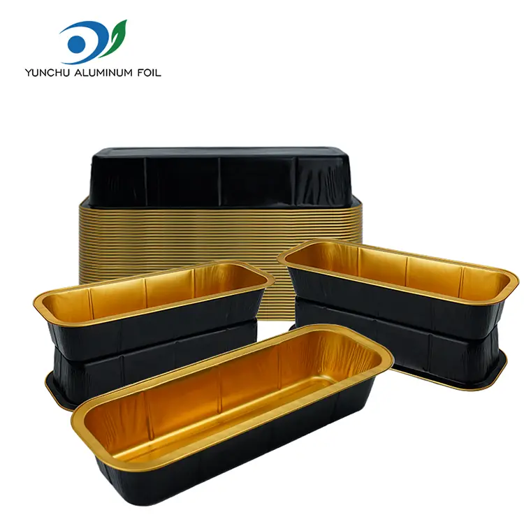 Suorakaiteen muotoinen uunileipä Smouthin alumiinifolioastia Suorakaiteen muotoinen uunileipä Smouthin alumiinifolioastia