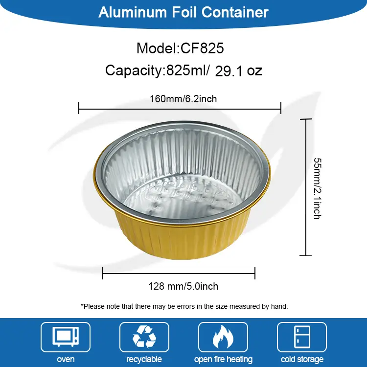 Kertakäyttöiset leivinlokerot alumiinifolioastiat pyöreät