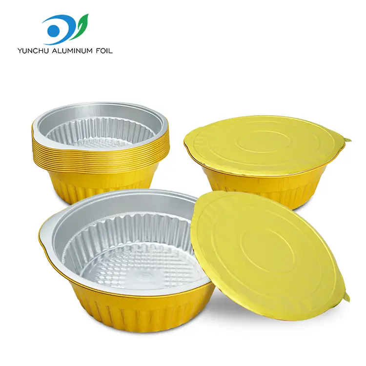 Kertakäyttöiset Camping Golden Pyöreät alumiinifolioastiat