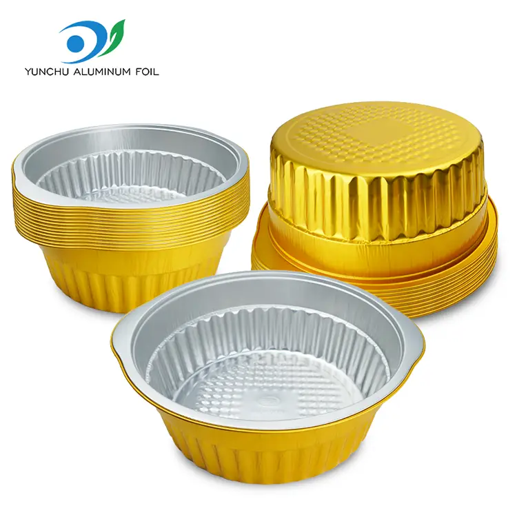 Kertakäyttöiset Camping Golden Pyöreät alumiinifolioastiat