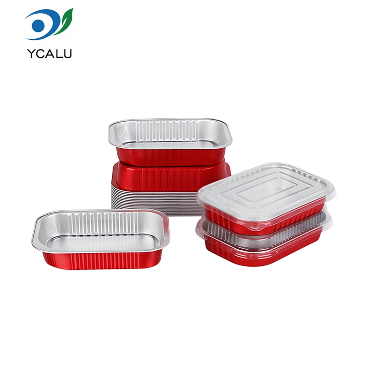 Kertakäyttöinen catering sinetti punainen neliö alumiinifolio astiat