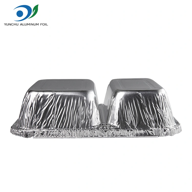 Kertakäyttöinen osasto Pikaruoka hopea alumiinifolioastiat