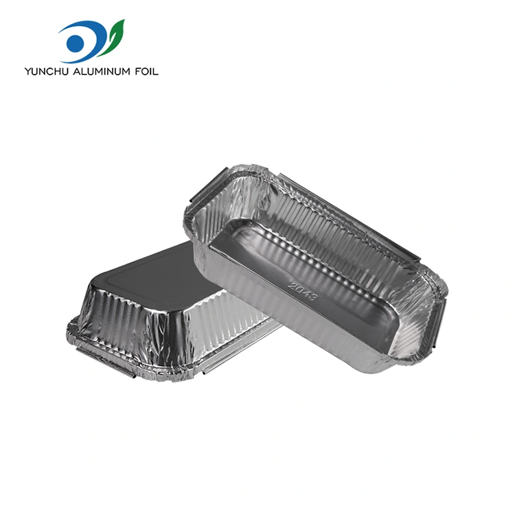 Kertakäyttöiset pikaruoka -laatikon grilli hopea alumiinifolioastiat