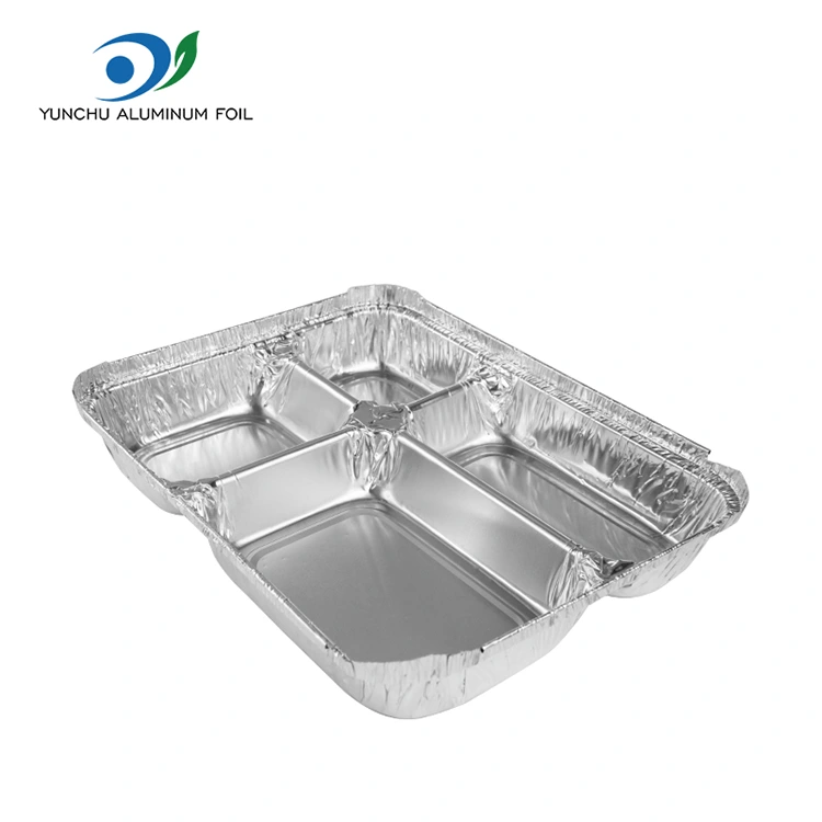 Kertakäyttöiset monikerroksiset pikaruoat hopea-alumiinifolioastiat