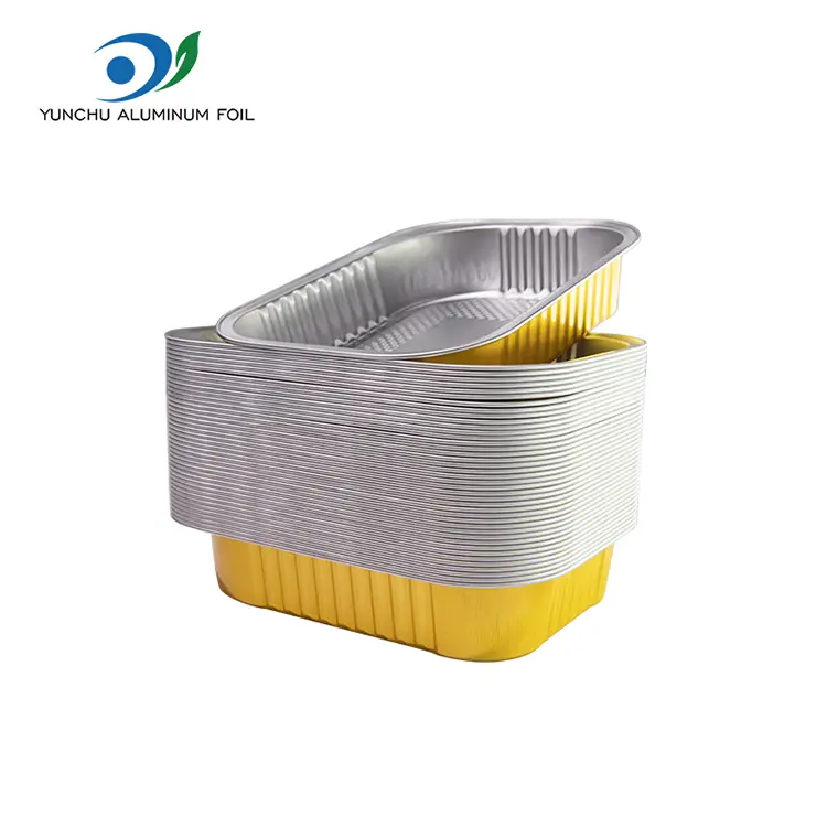 Kertakäyttöiset suorakaiteen muotoiset ruokailun alumiinifolioastiat