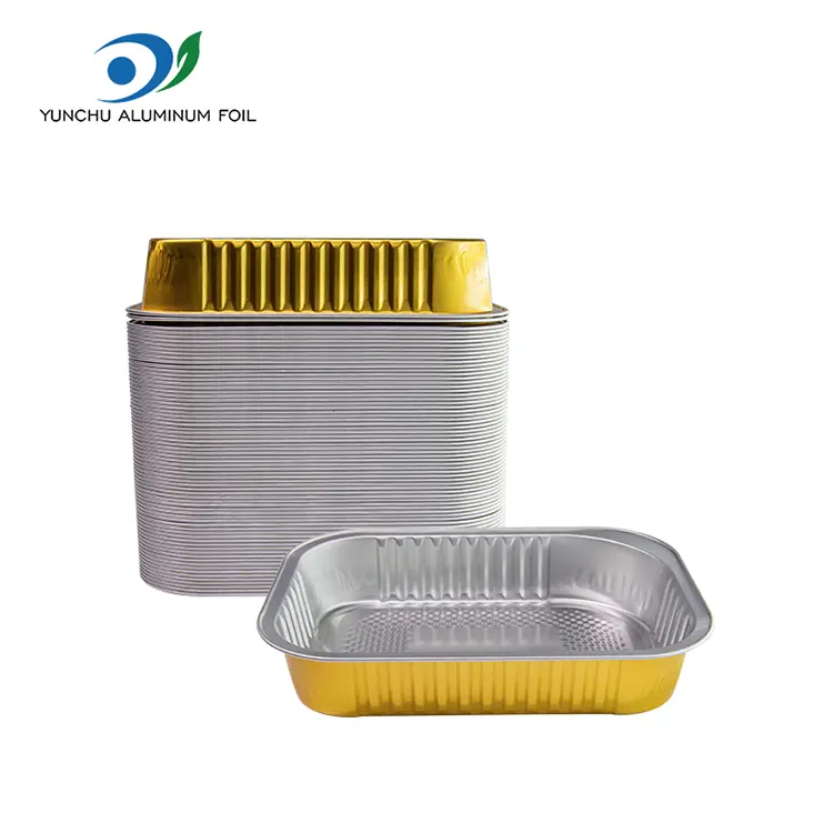 Kertakäyttöiset suorakaiteen muotoiset ruokailun alumiinifolioastiat