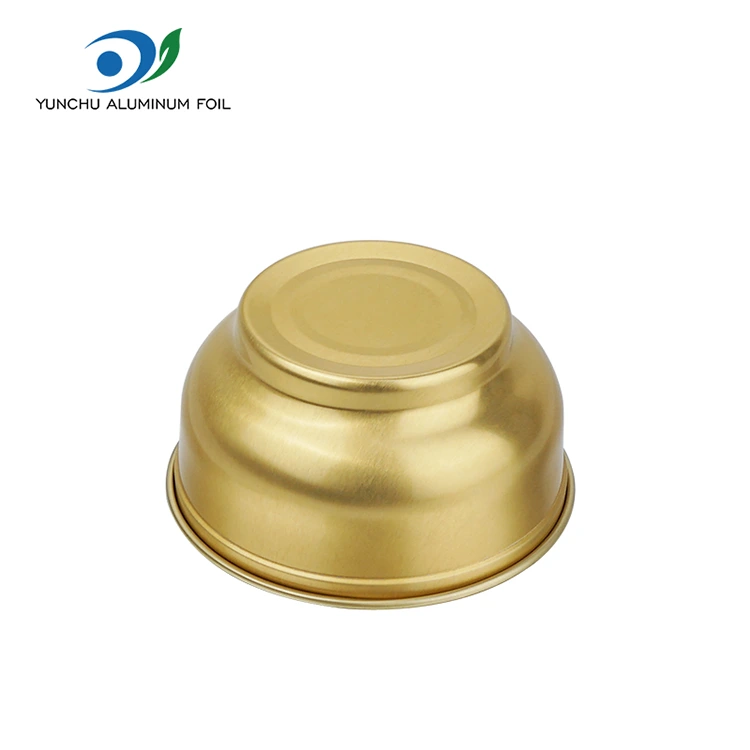 Kertakäyttöinen pyöreä pieni kultakulho alumiinifolioastia