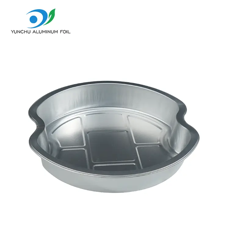 Kertakäyttöiset porrastetut takeet pyöreät alumiinifolioastiat