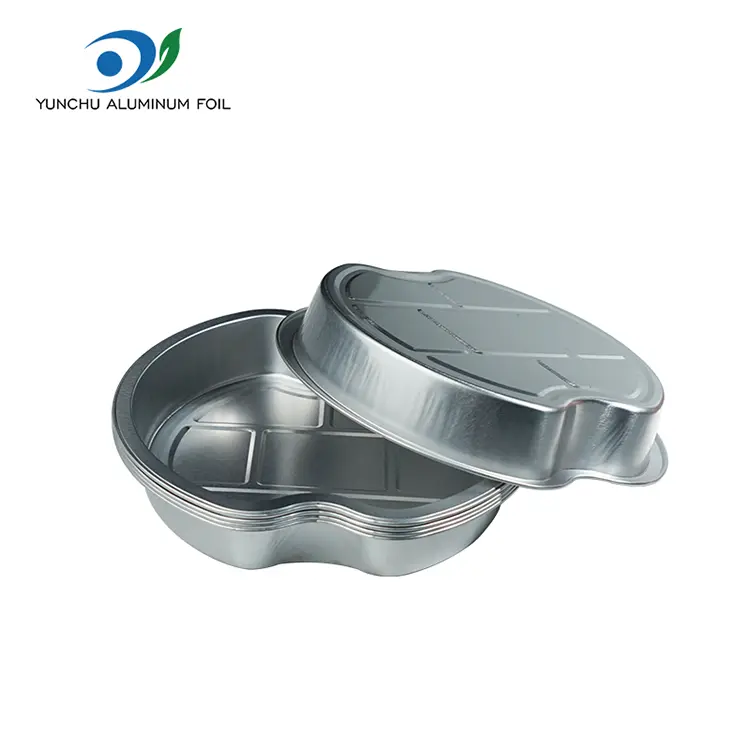 Kertakäyttöiset porrastetut takeet pyöreät alumiinifolioastiat