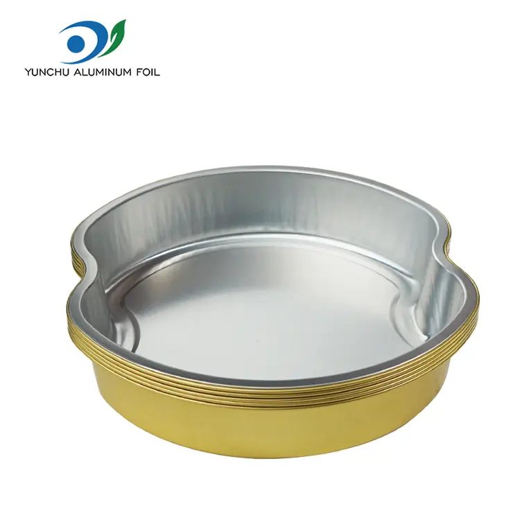 Kultakerrat ruokailut pyöreät alumiinifolioastiat