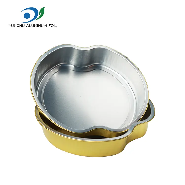 Kultakerrat ruokailut pyöreät alumiinifolioastiat