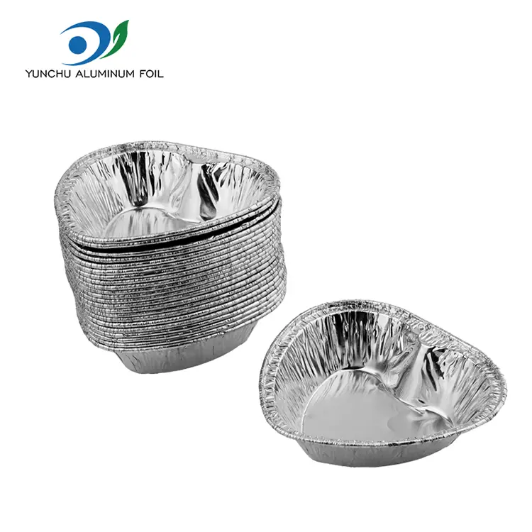 Sydämenmuotoiset kakun ilmakuoret hopea-alumiinifolioastiat
