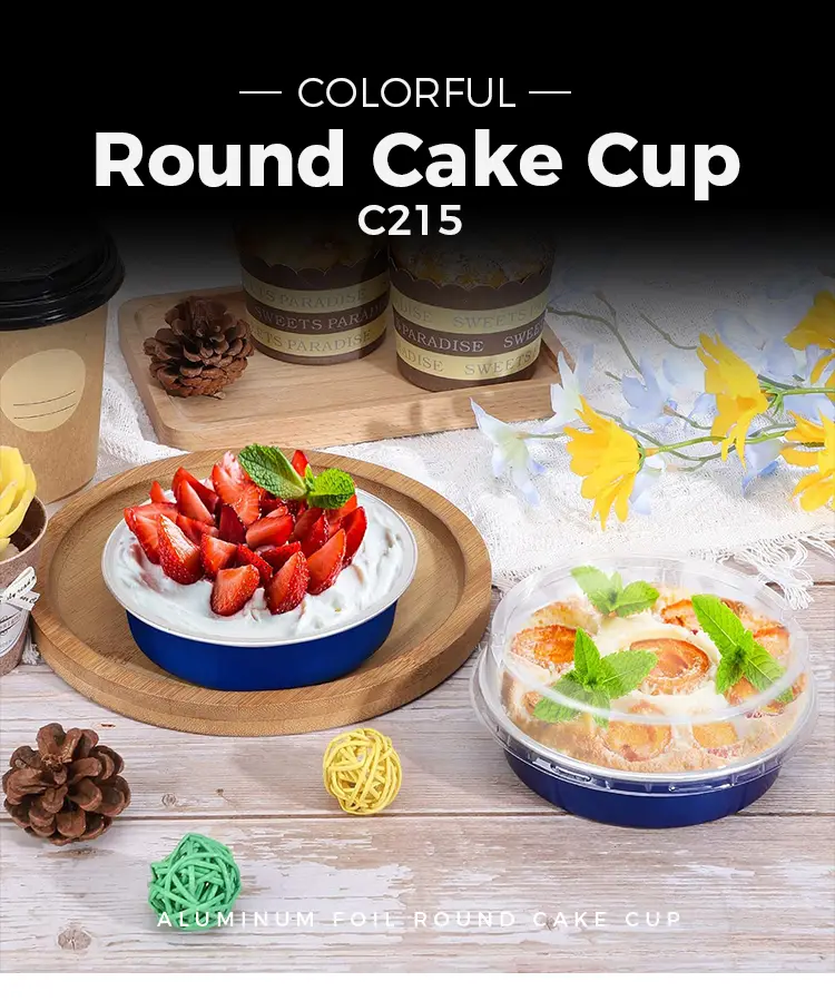 Disposable baking packaging round Smoothwall Aluminum Foil Containers