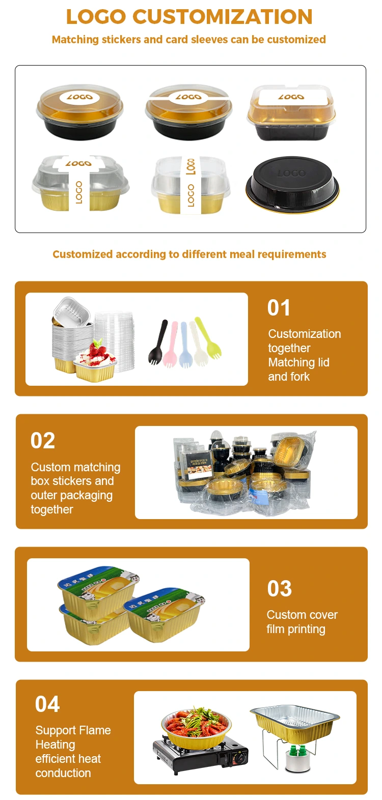 Disposable hot pot pots and pans Silver Aluminum Foil Containers