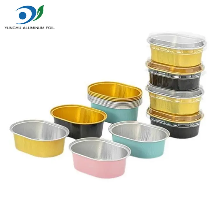 Soikeat vaaleaseinäiset alumiinifoliosäiliöt