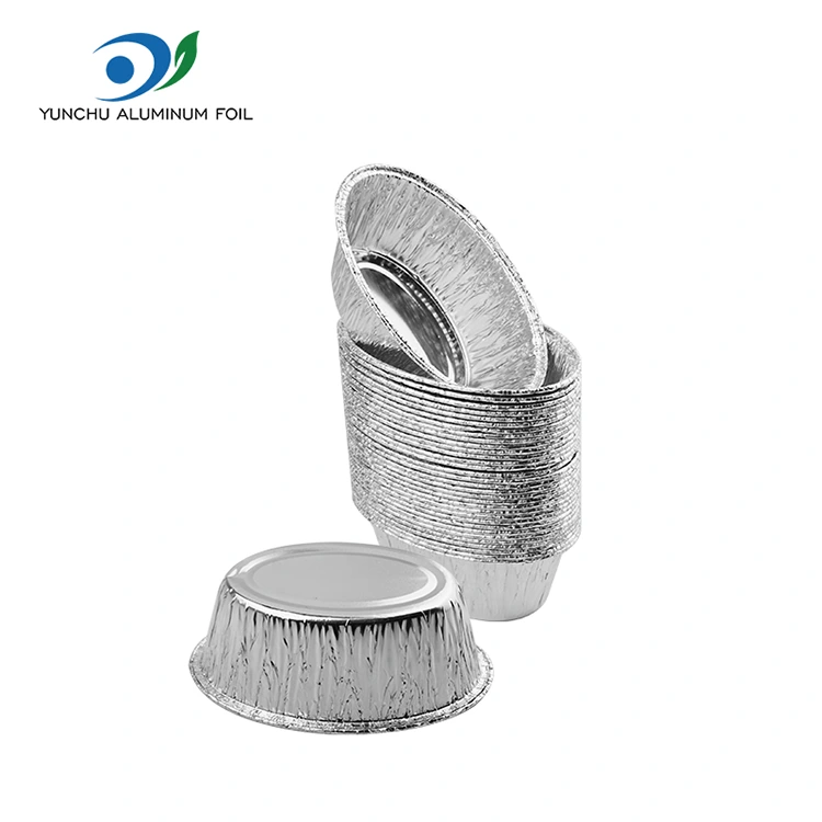 Soikea höyrytetty kakku hopea alumiinifolioruokasäiliö