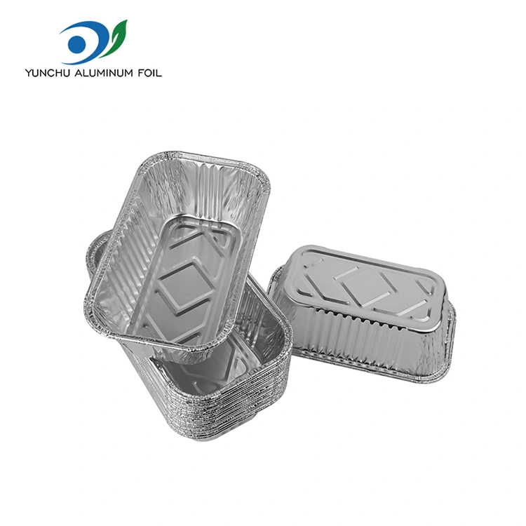 Suorakaiteen muotoinen ilmakeittiögrilli hopea alumiinifolioastiat Suorakaiteen muotoinen ilmakeittiögrilli hopea alumiinifolioastiat