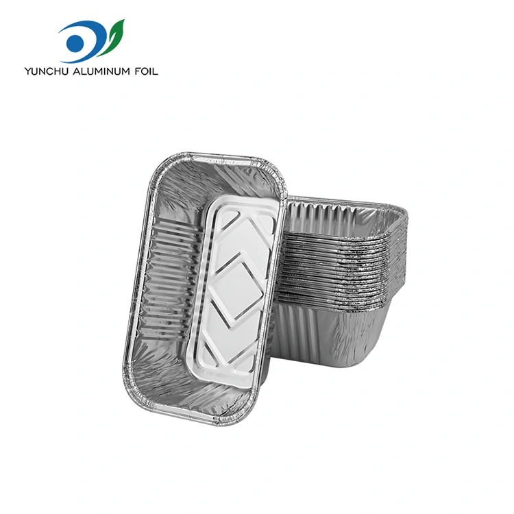 Suorakaiteen muotoinen ilmakeittiögrilli hopea alumiinifolioastiat