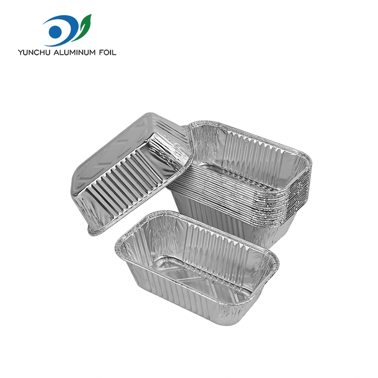 Suorakaiteen muotoinen ilmakeittiögrilli hopea alumiinifolioastiat