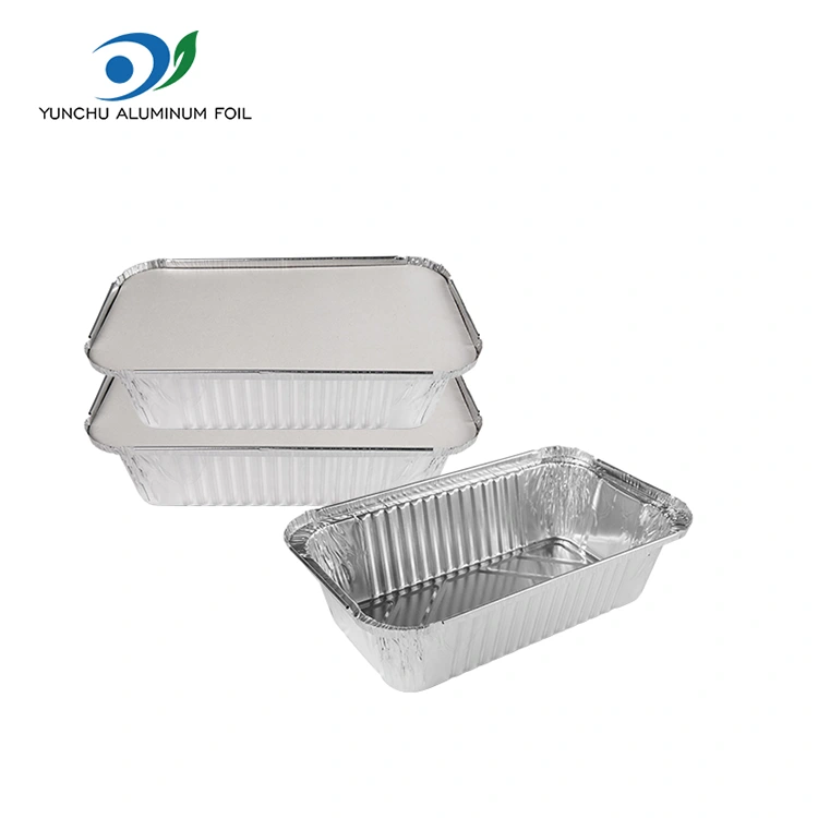 Suorakulmainen ilmakeittiöpakkaus hopea -alumiinifolioastiat