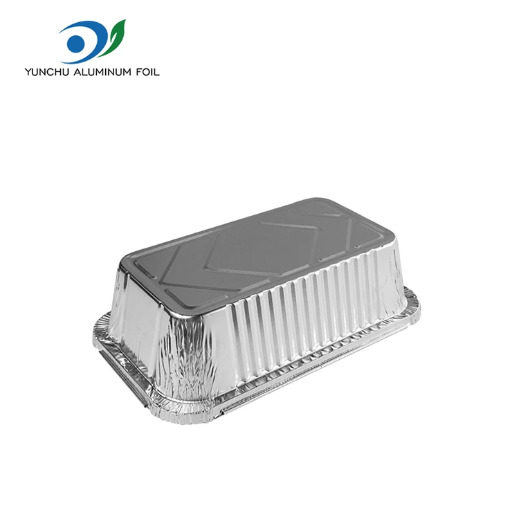 Suorakulmainen ilmakeittiöpakkaus hopea -alumiinifolioastiat