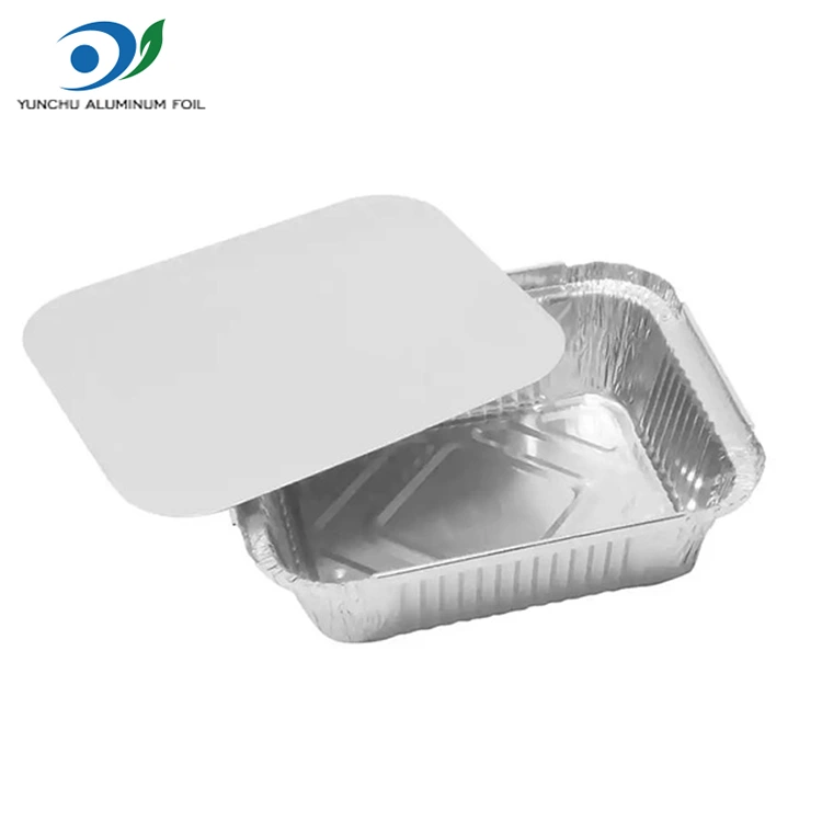 Suorakaiteen muotoiset leivotut riisi hopea -alumiinifolioastiat