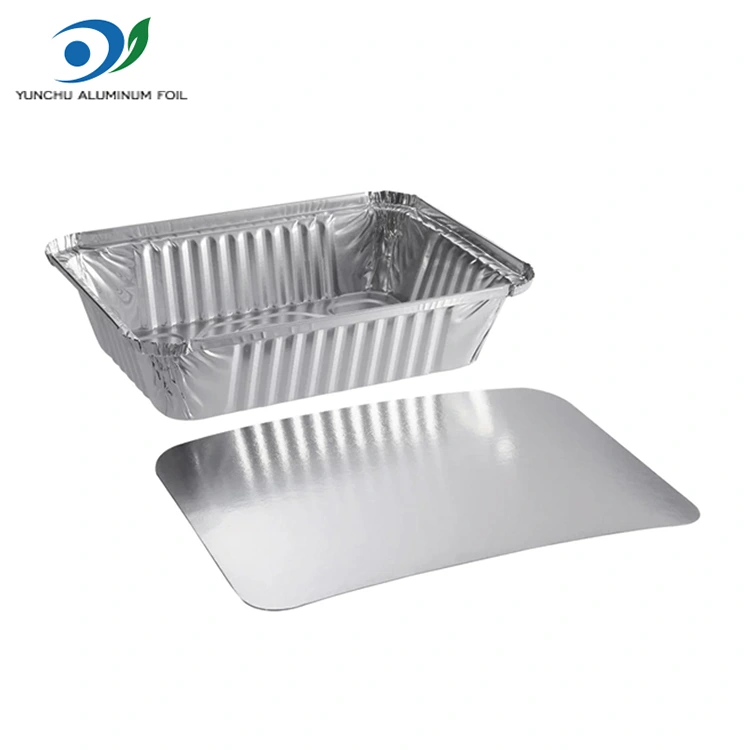 Suorakaiteen muotoiset leivotut riisi hopea -alumiinifolioastiat