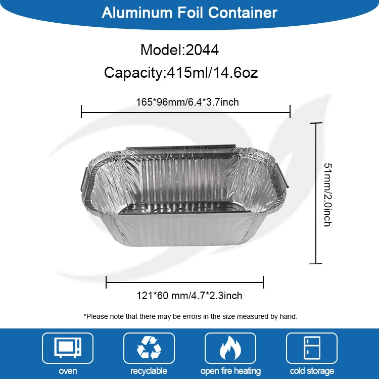 Suorakaiteen muotoiset leivotut riisi hopea -alumiinifolioastiat