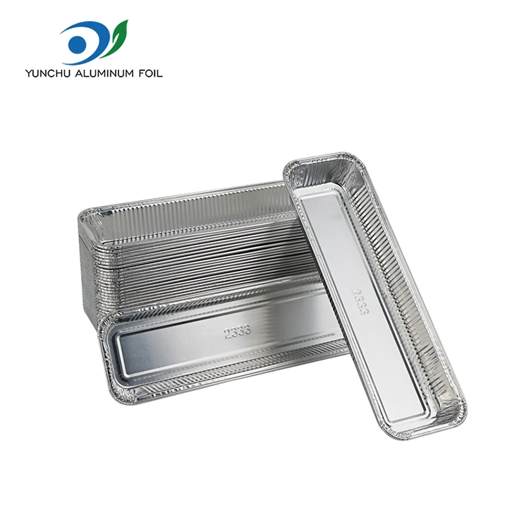 Suorakaiteen muotoinen leipä ilmanpaistaja hopea alumiinifolioastia Suorakaiteen muotoinen leipä ilmanpaistaja hopea alumiinifolioastia