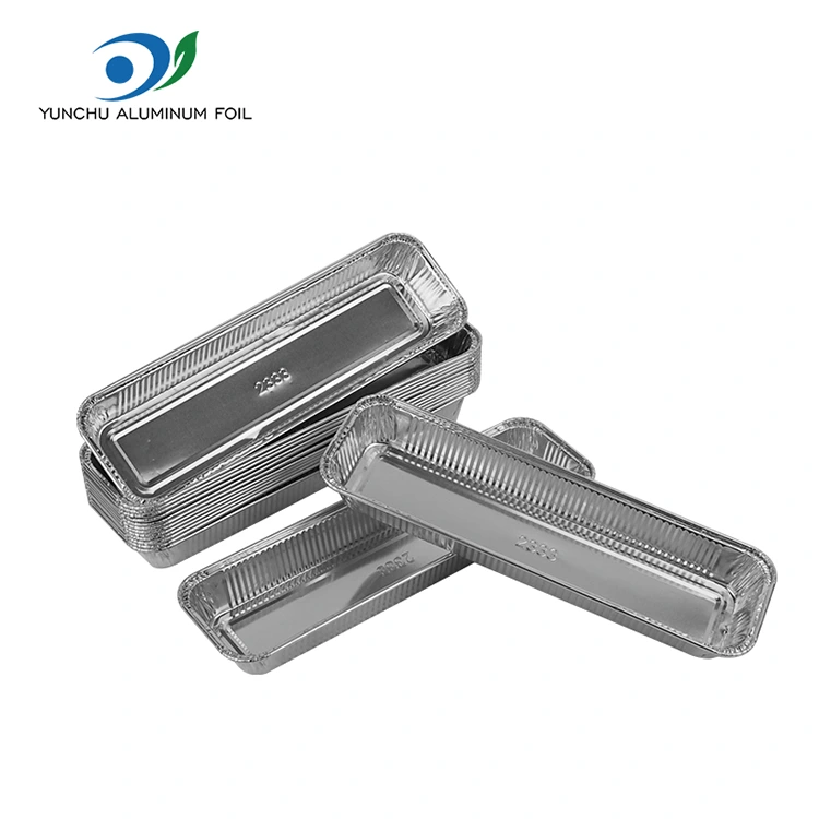 Suorakaiteen muotoinen leipä ilmanpaistaja hopea alumiinifolioastia