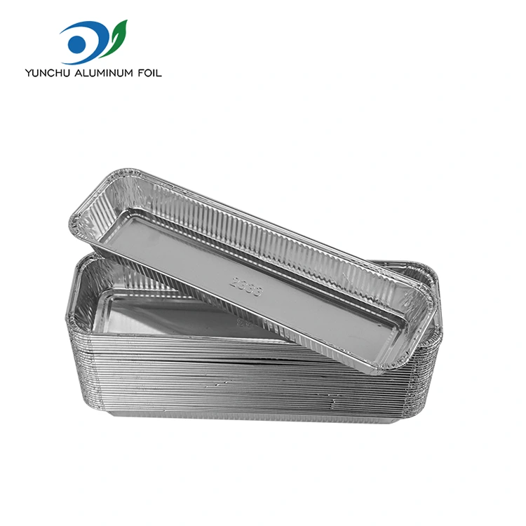 Suorakaiteen muotoinen leipä ilmanpaistaja hopea alumiinifolioastia