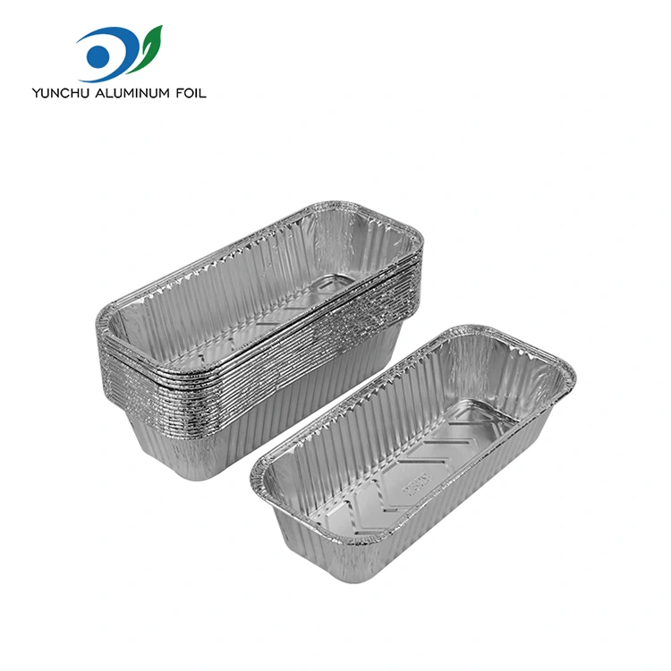 Suorakaiteen muotoinen leipälokeron leivinlevy hopea alumiinifolioastiat