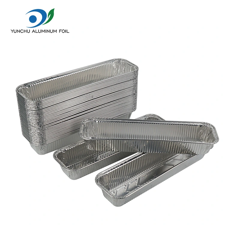 Suorakaiteen muotoinen leipälokero leivonta hopea alumiinifolioastiat