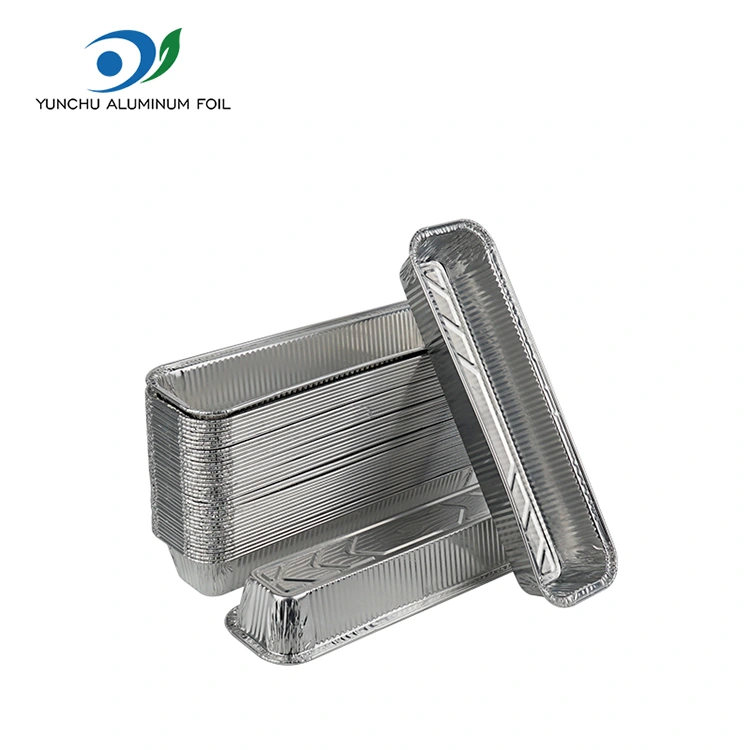 Suorakaiteen muotoinen leipälokero leivonta hopea alumiinifolioastiat