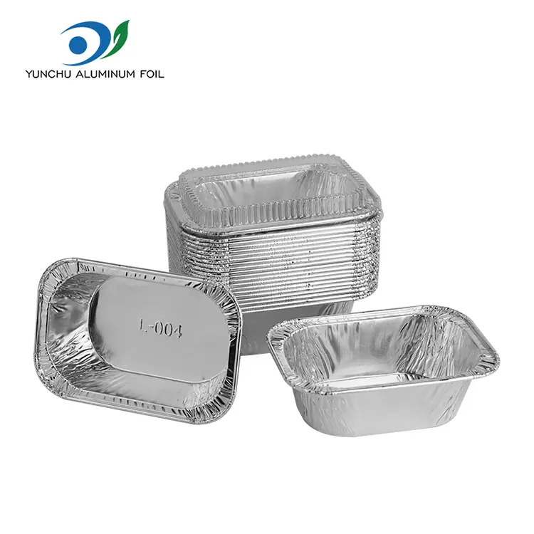 Suorakulmainen kakku leipominen hopea alumiinifolioastiat Suorakulmainen kakku leipominen hopea alumiinifolioastiat