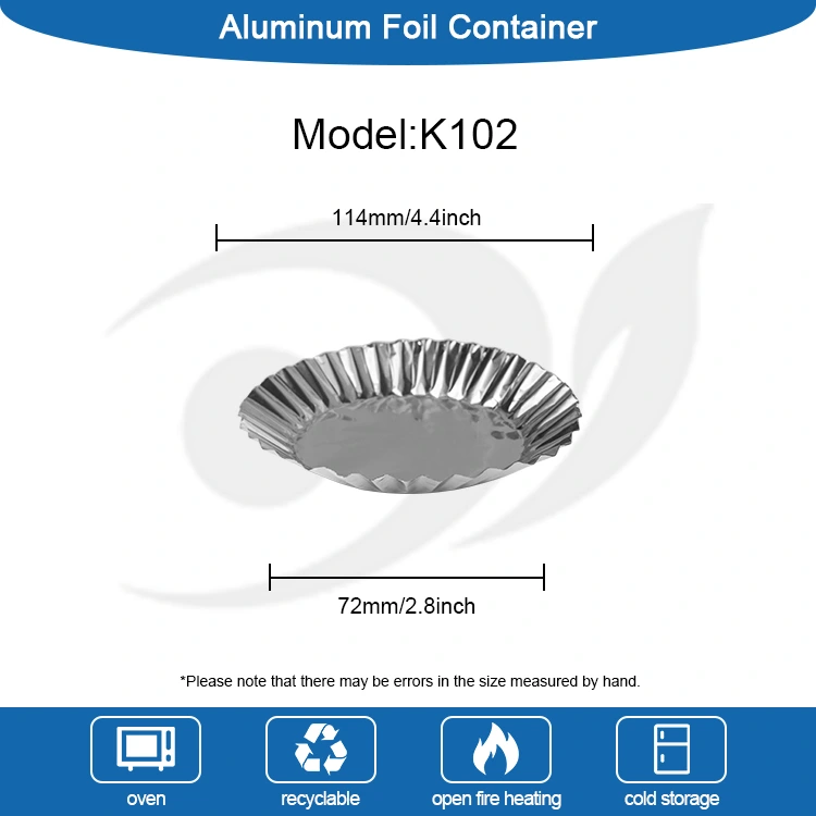 Pyöreä leivontakakku tina hopea -alumiinifolioruokaastialla