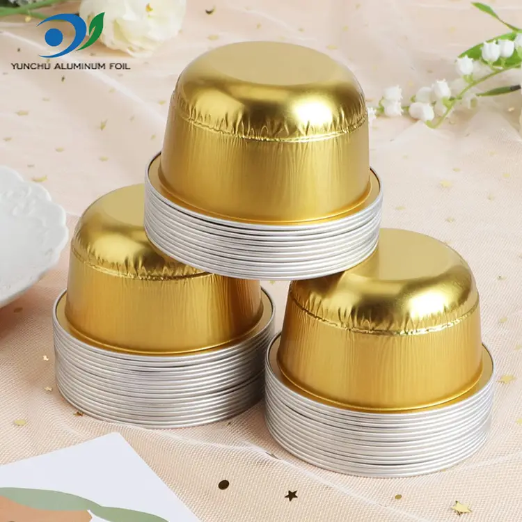 Kultainen alumiinifolio jälkiruokakuppi – 150 ml Dome Shape