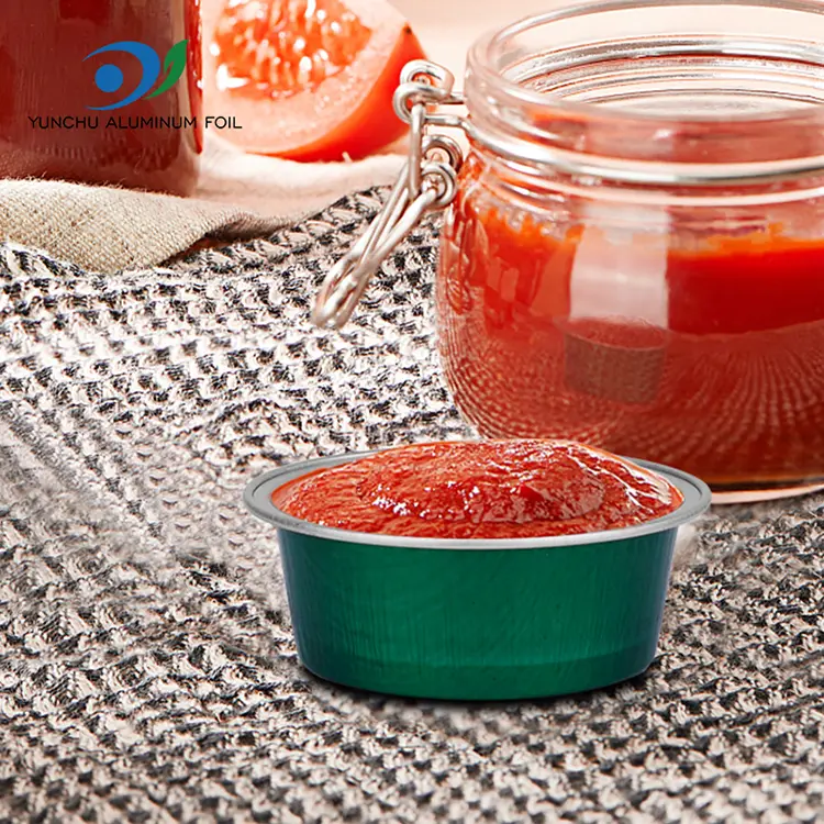 Pyöreät jälkiruokapakkauskupit Smoothwall -alumiinifolioastiat