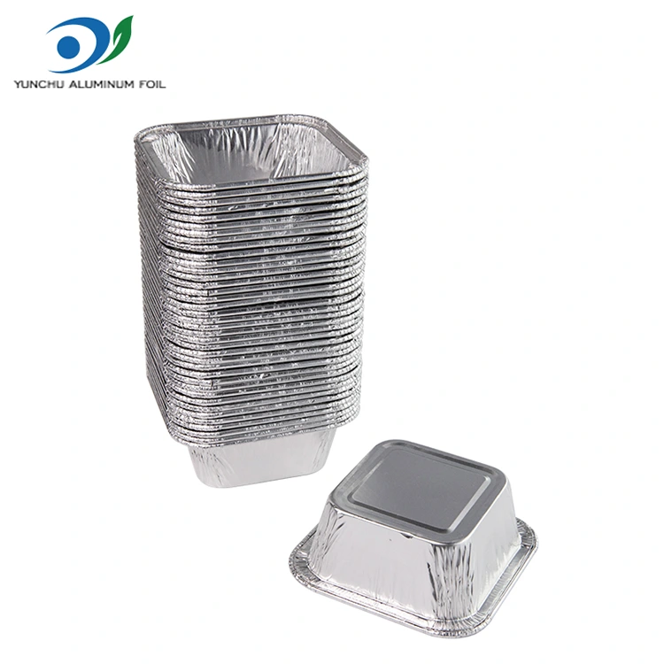 Neliömäinen ilmakeittiöhopea alumiinifolioastia