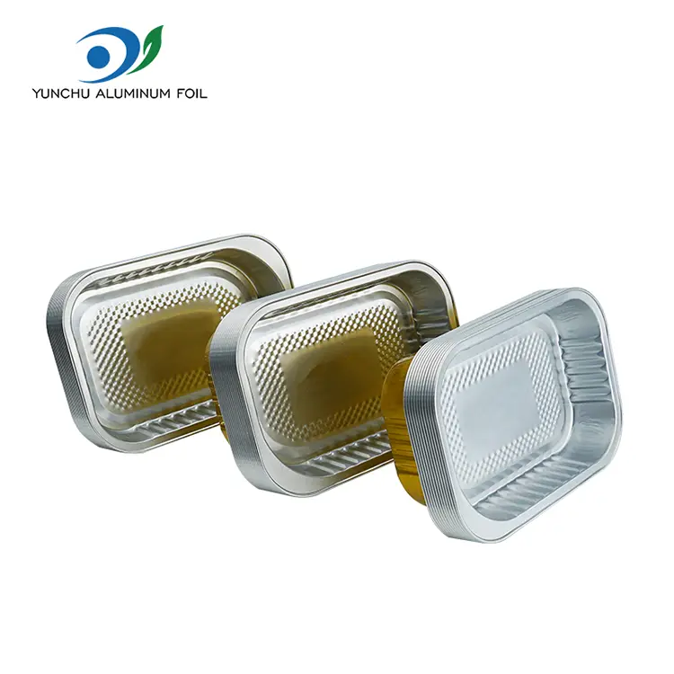 Neliömäinen ruokasali kultainen alumiinifolioastia